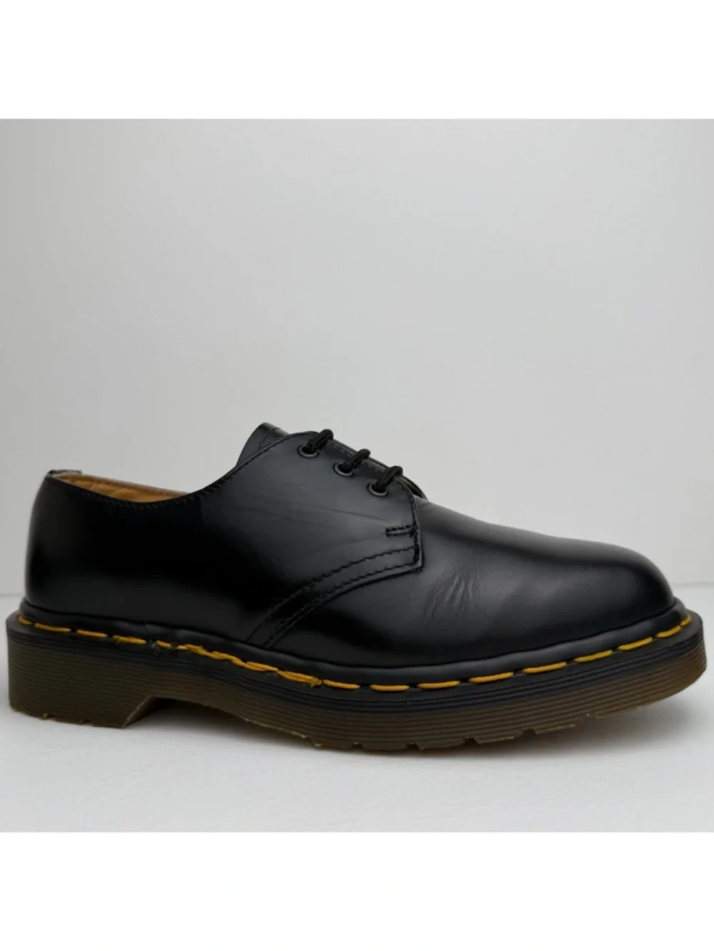 Vintage Dr. Martens England 1461 Black Smooth Leather MIE Oxfords UK 4 - Picture 3 of 16